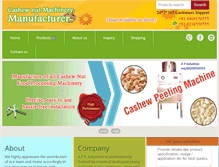 Tablet Screenshot of cashewnutmachinery.com